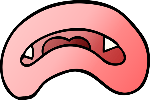 cartoon doodle vampire mouth png