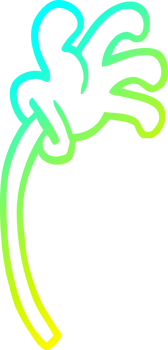 cold gradient line drawing of a cartoon hand gesture png
