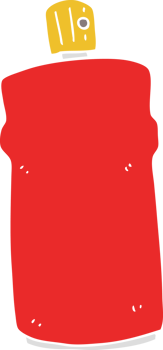flat color style cartoon spray can png