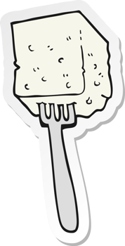 sticker of a cartoon tofu png
