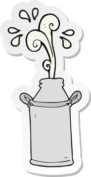 sticker of a cartoon milk barrel png