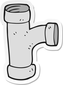 sticker of a cartoon pipe png