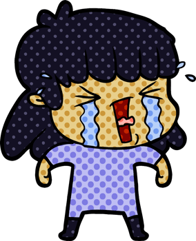 cartoon woman in tears png