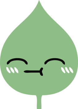 flat color retro cartoon of a expressional leaf png