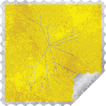 cracked screen graphic square sticker stamp png