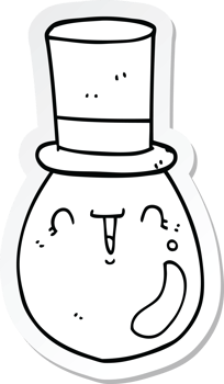 sticker of a cartoon posh egg png
