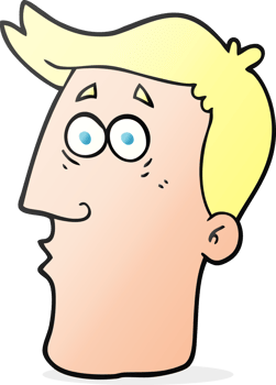 hand drawn cartoon male face png