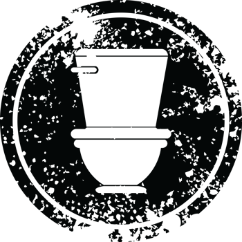 toilet circular distressed symbol   illustration png