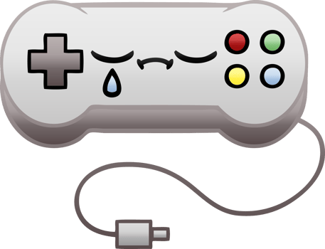 gradient shaded cartoon of a game control png