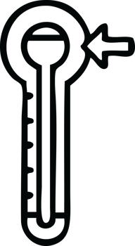 line drawing cartoon of a glass thermometer png