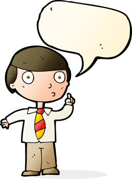 cartoon school boy with speech bubble png