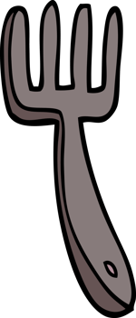 cartoon doodle fork png
