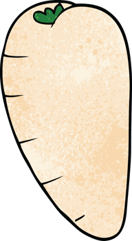 cartoon doodle root vegetable png