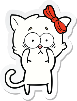 sticker of a cartoon cat png