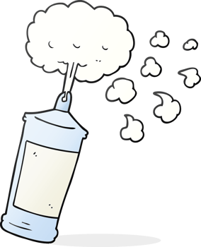 hand drawn cartoon spraying whipped cream png