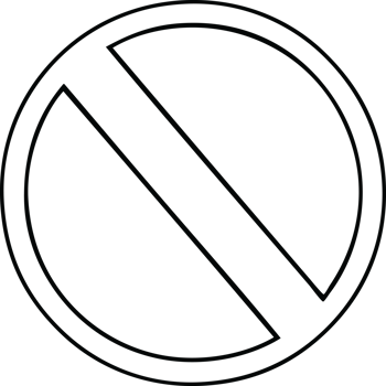 line drawing cartoon of a not allowed sign png