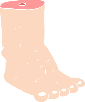 flat color illustration of foot png