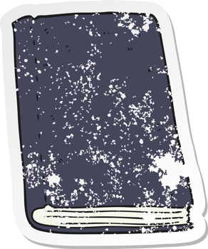 retro distressed sticker of a cartoon book png