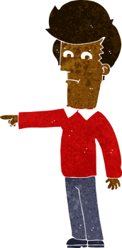 cartoon man pointing png