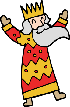 cartoon doodle jolly king png