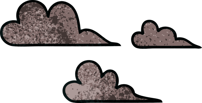 retro grunge texture cartoon of a storm cloud png