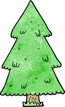 cartoon christmas tree png