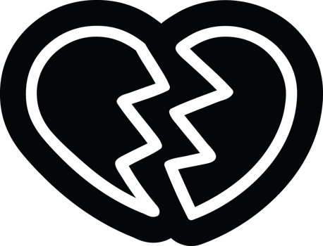 broken heart icon symbol png
