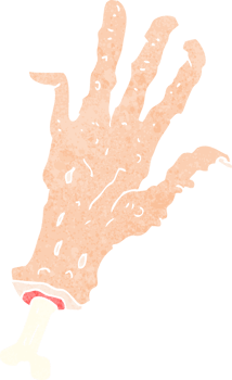 cartoon gross severed hand png