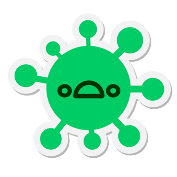 unhappy virus sticker png