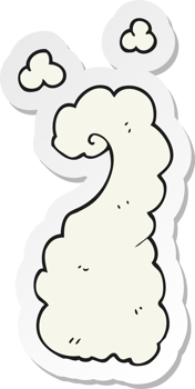 sticker of a cartoon puff of smoke png