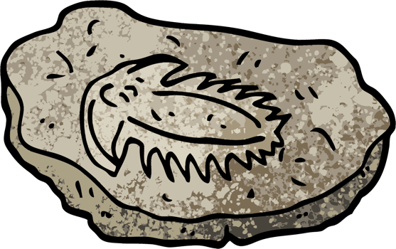 grunge textured illustration cartoon ancient fossil png