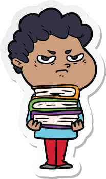 sticker of a cartoon angry man png