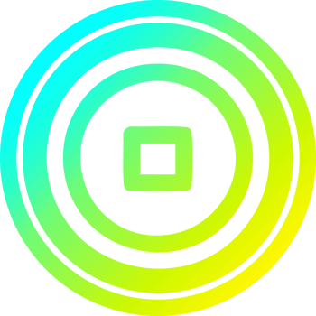stop button circular icon with cool gradient finish png