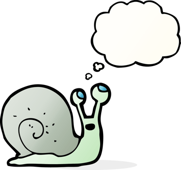 cartoon snail with thought bubble png