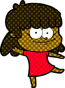 cartoon smiling woman png