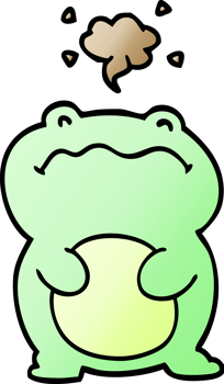 cartoon doodle frog png
