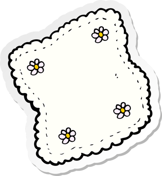sticker of a cartoon handkerchief png