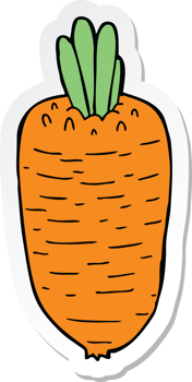 sticker of a cartoon vegetable png