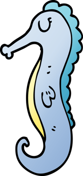 cartoon doodle sea horse png
