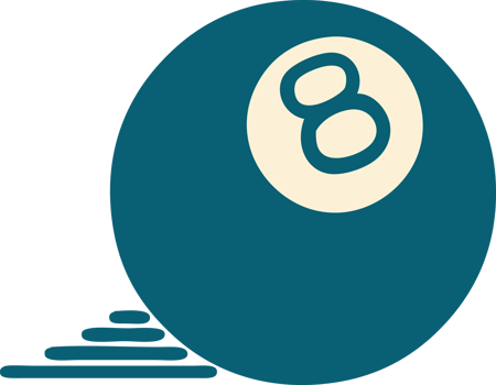 iconic tattoo style image of 8 ball png