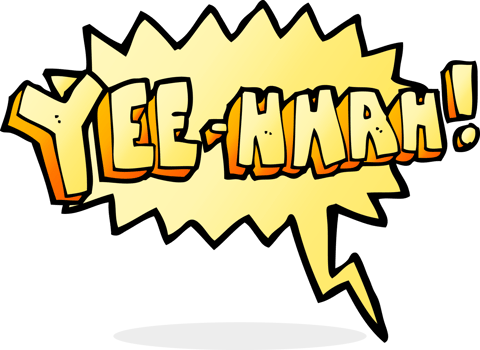yee hah cartoon with speech bubble png