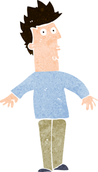 cartoon surprised man png