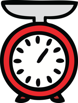 cute cartoon of a weighing scale png