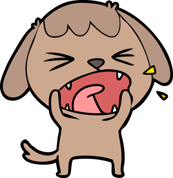 cute cartoon dog barking png