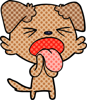 cartoon disgusted dog png