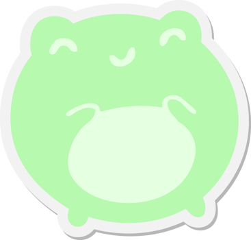 cute cartoon frog sticker png