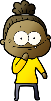 cartoon happy old woman png