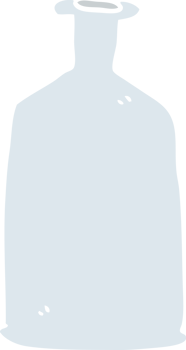 cartoon doodle clear glass bottle png