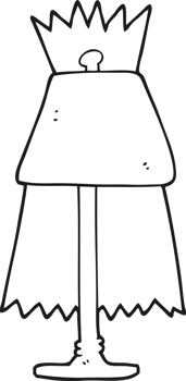 hand drawn black and white cartoon lamp png