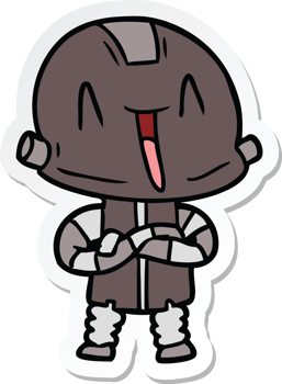 sticker of a cartoon robot png